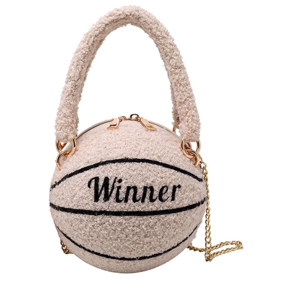 Plush Basketball Shaped CrossBody Purse